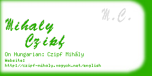 mihaly czipf business card